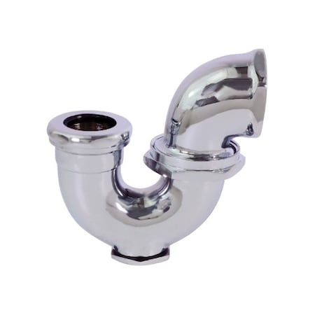 Everflow IPSx1-1/4" LA Pattern Trap w/Drain Plug for Tubular Drain Applications, Chrome Plated Brass 1-1/2" 11315